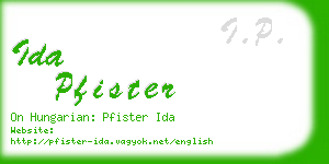 ida pfister business card